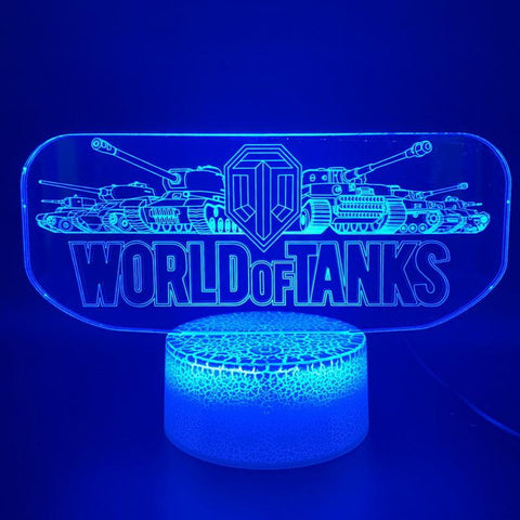 Image of Game World of Tanks Bed Room 3D Illusion Lamp Night Light
