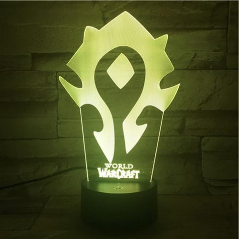 Image of Game World of Warcraft Sign 3D Illusion Lamp Night Light