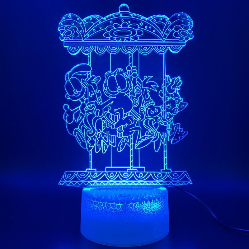 Garfield Odie Comic 3D Illusion Lamp Night Light