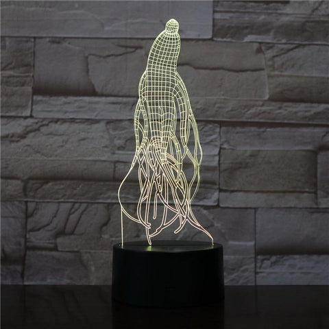 Image of Ginseng Table 3D Illusion Lamp Night Light