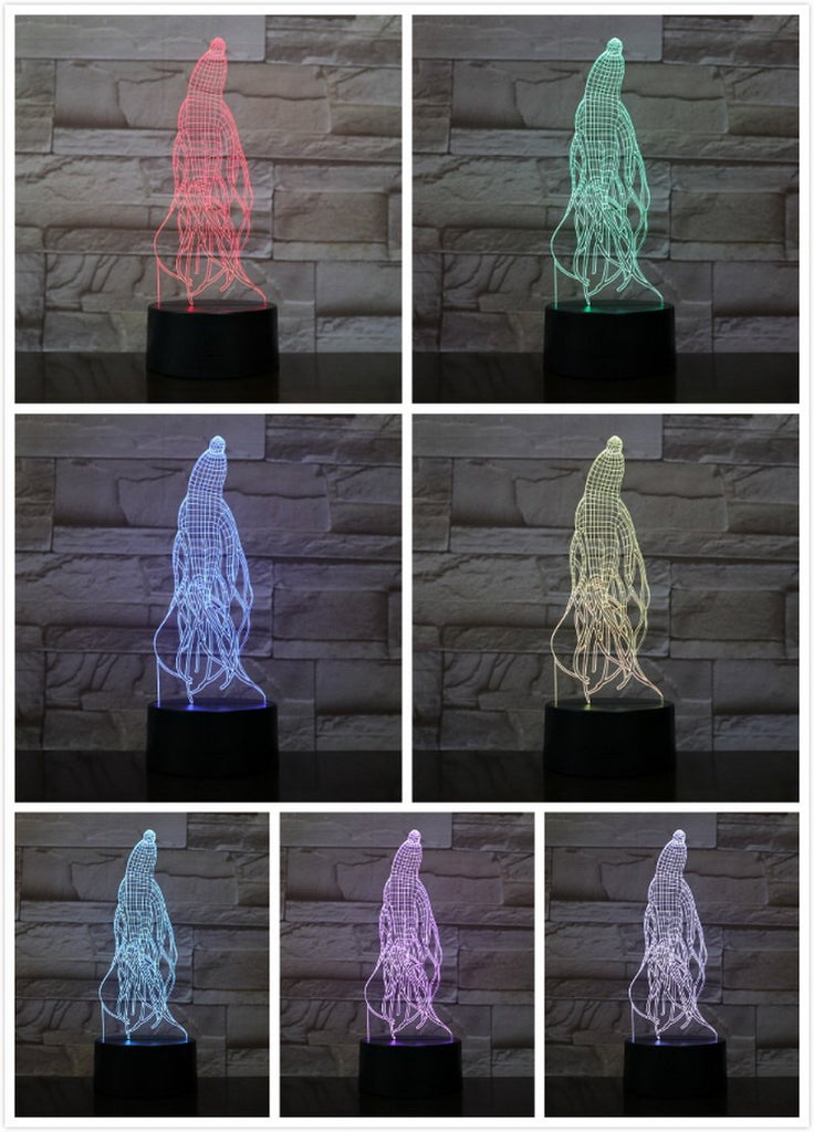 Ginseng Table 3D Illusion Lamp Night Light