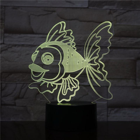 Goldfish 3D Illusion Lamp Night Light