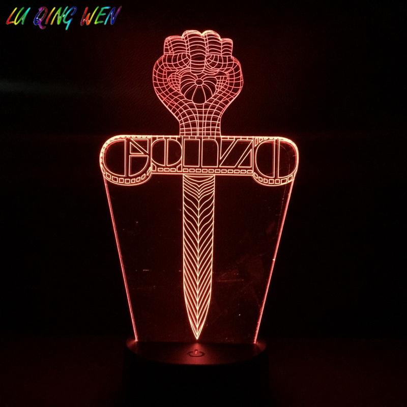 Gonzo Journalism Dagger 3D Illusion Lamp Night Light