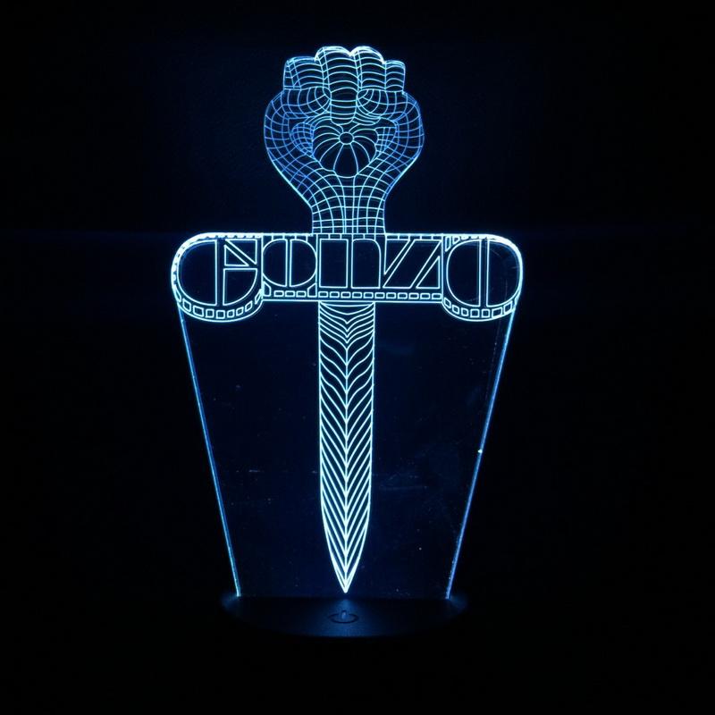 Gonzo Journalism Dagger 3D Illusion Lamp Night Light