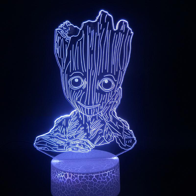 Guardians of The Galaxy Groot Prize 3D Illusion Lamp Night Light