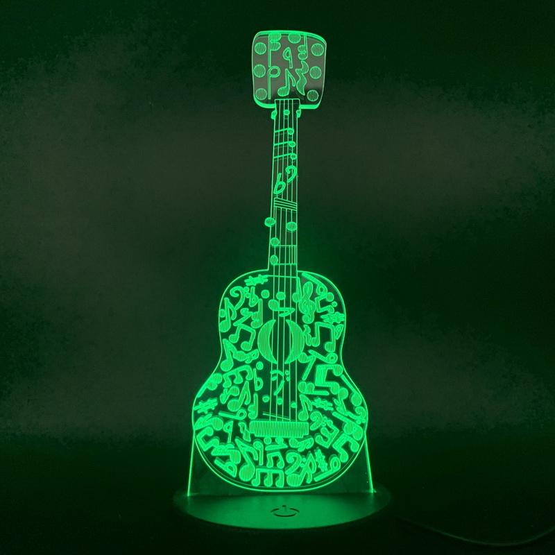 Guitar 3D Illusion Lamp Night Light