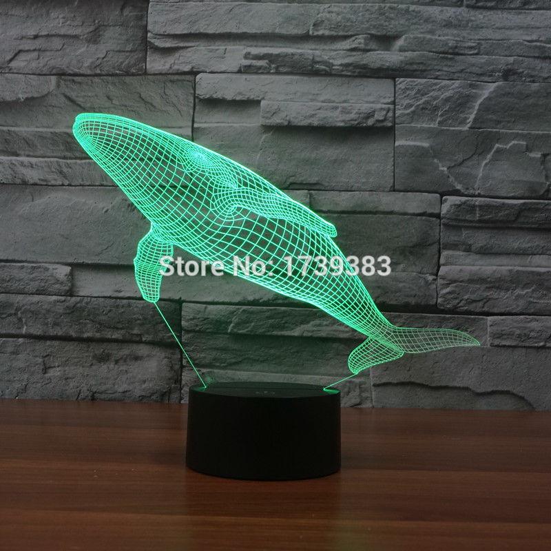 he whale 3D Illusion Lamp Night Light