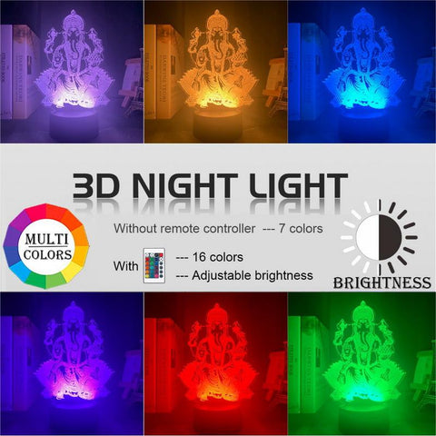 Image of Hinduism 02 3D Illusion Lamp Night Light