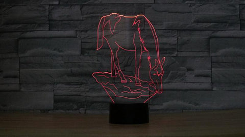 Image of Horse Dimming 3D Illusion Lamp Night Light