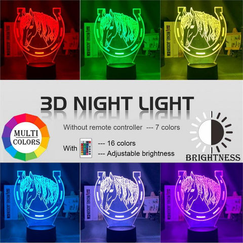 Horseshoe 3D Illusion Lamp Night Light