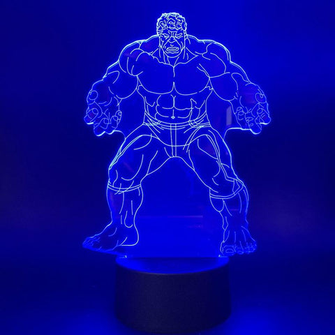 Image of Hulk Marvel movie 3D Illusion Lamp Night Light
