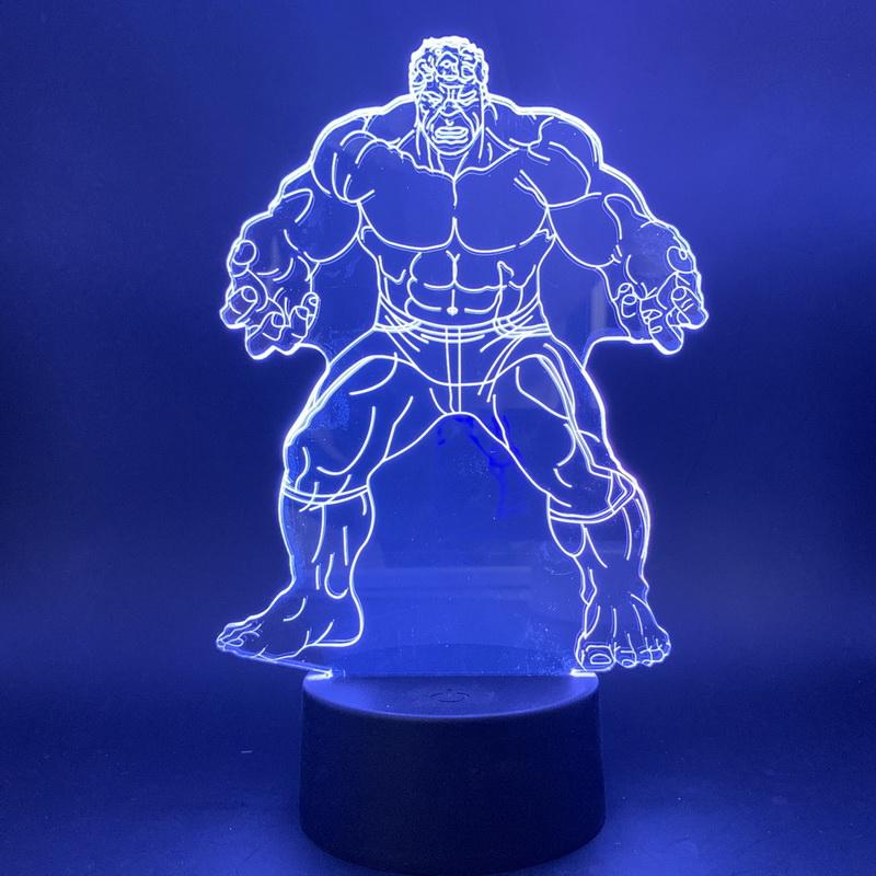 Hulk Marvel movie 3D Illusion Lamp Night Light