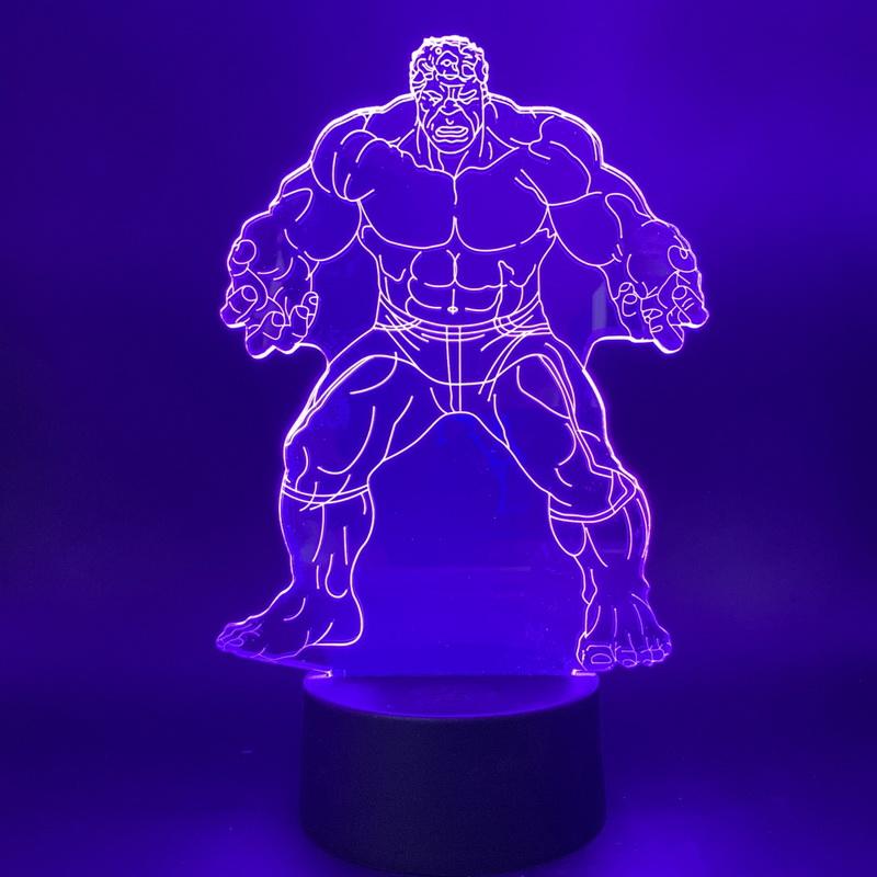 Hulk Marvel movie 3D Illusion Lamp Night Light