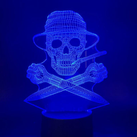 Image of Hunter Thompson Gonzo Journalism 3D Illusion Lamp Night Light