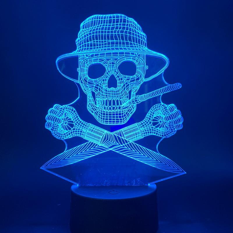 Hunter Thompson Gonzo Journalism 3D Illusion Lamp Night Light