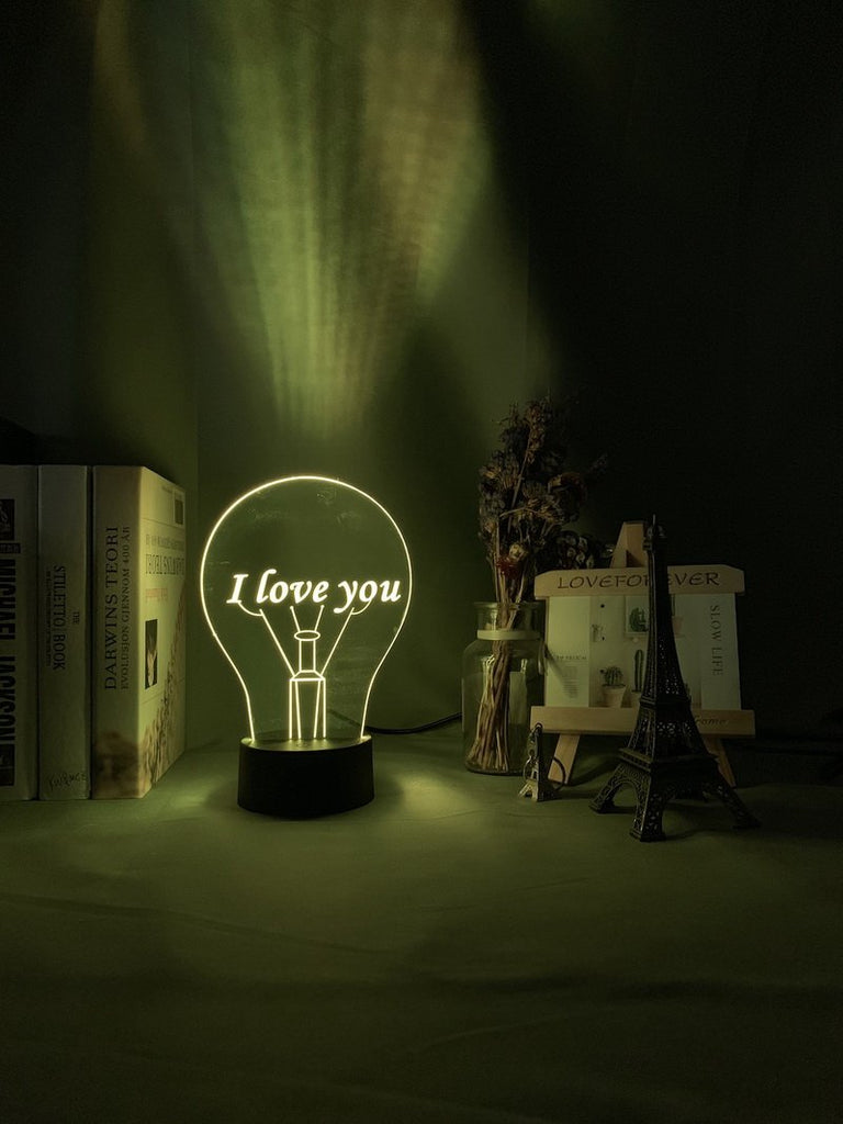 I Love You 3D Illusion Lamp Night Light