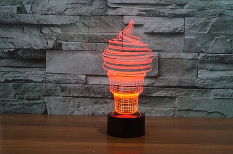 Image of ice cream Furniture 3D Illusion Lamp Night Light