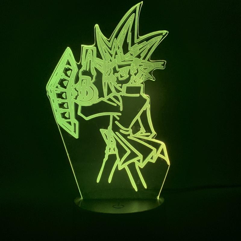 Japan Anime Yu Gi Oh Vrains Yugi Mutou Figure 3D Illusion Lamp Night Light