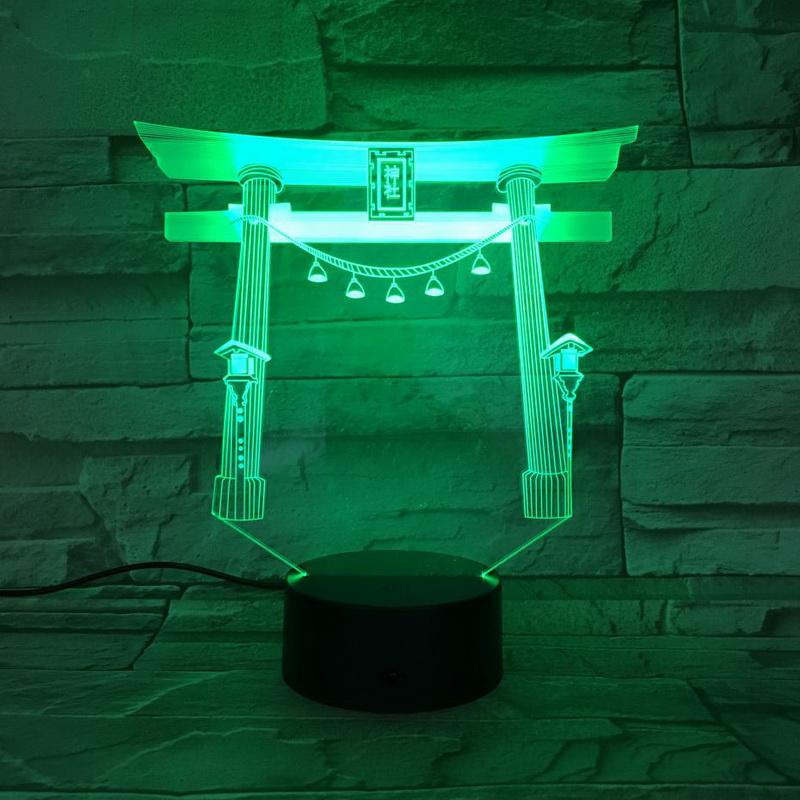 Japan Japanese shrine 3D Illusion Lamp Night Light