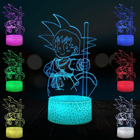 Image of Japan Saiyan WuKong Goku Dragon Ball Z 3D Illusion Lamp Night Light