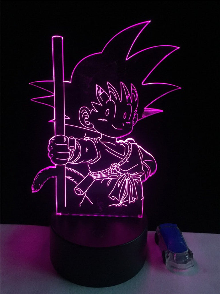 Japan Saiyan WuKong Goku Dragon Ball Z 3D Illusion Lamp Night Light