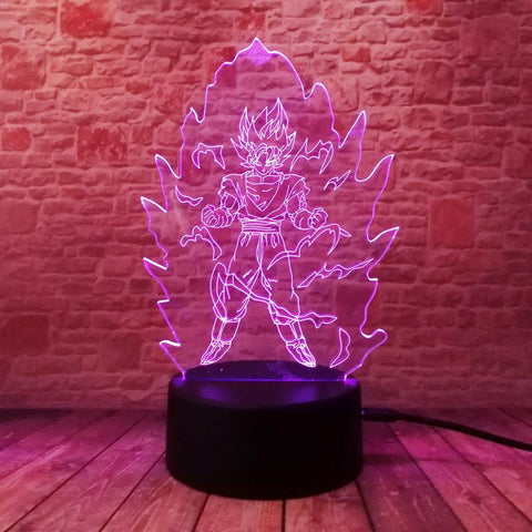 Image of Japanese Anime Dragon Ball Child Kids 3D Illusion Lamp Night Light