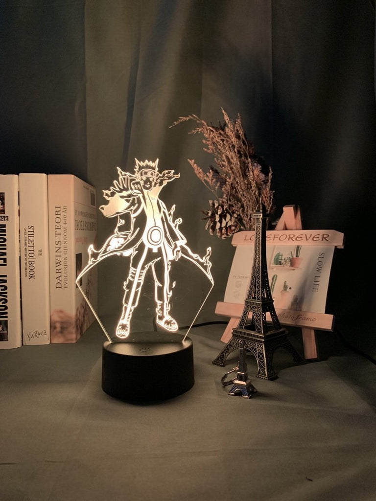 Japanese Anime Naruto Kurama Figure 3D Illusion Lamp Night Light
