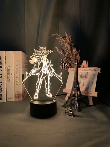 Image of Japanese Anime Naruto Kurama Figure 3D Illusion Lamp Night Light