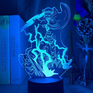 Japanese Anime ONE PIECE Trafalgar D. Water Law Figure 3D Illusion Lamp Night Light