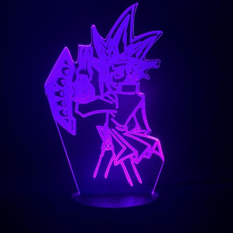 Japanese Anime Yu Gi Oh Vrains Yugi Mutou Figure 3D Illusion Lamp Night Light