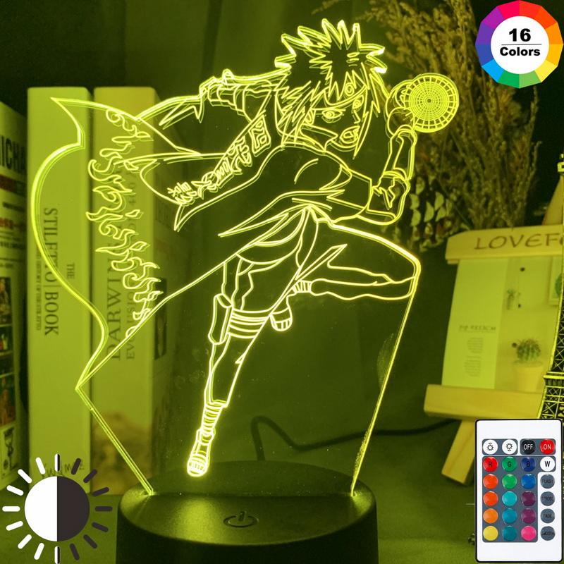 Japanese Manga Naruto Minato Namikaze Figure Atmosphere Child Room 3D Illusion Lamp Night Light