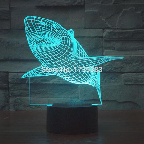 Image of JAWS 3D Illusion Lamp Night Light