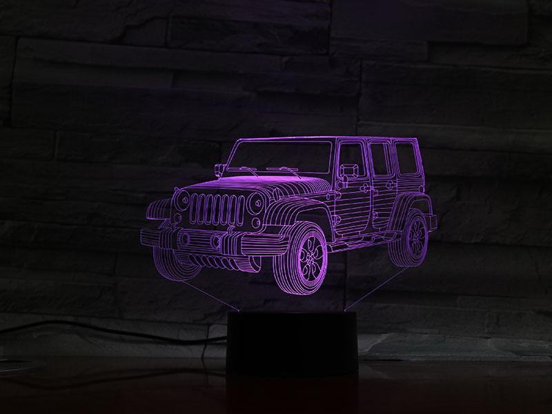 Jeep 3D Illusion Lamp Night Light