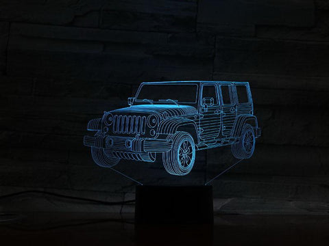 Image of Jeep 3D Illusion Lamp Night Light