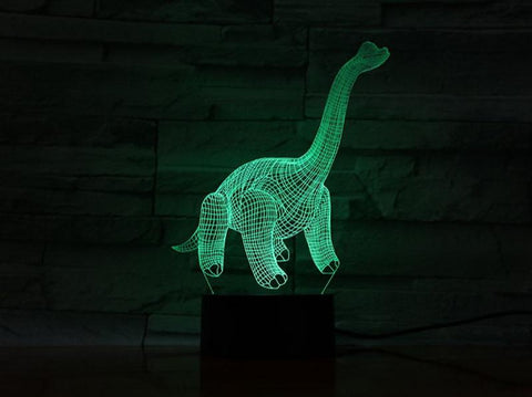 Image of Jurassic Park Long-necked Diplodocus Fast Delivery ative Infant 3D Illusion Lamp Night Light
