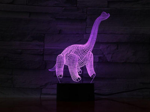 Image of Jurassic Park Long-necked Diplodocus Fast Delivery ative Infant 3D Illusion Lamp Night Light