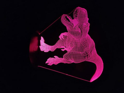 Image of Jurassic park The dinosaur 3D Illusion Lamp Night Light