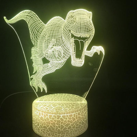 Image of Jurassic Park Tyrannosaurus Rex The Dinosaur Animal Prize 3D Illusion Lamp Night Light 3848