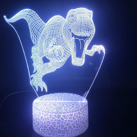 Image of Jurassic Park Tyrannosaurus Rex The Dinosaur Animal Prize 3D Illusion Lamp Night Light 3848