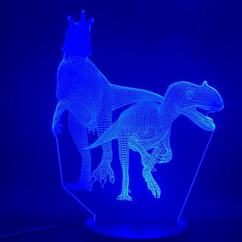 Image of Jurassic World The Dinosaur Raptors 3D Illusion Lamp Night Light