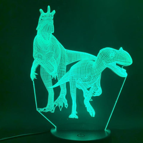Image of Jurassic World The Dinosaur Raptors 3D Illusion Lamp Night Light