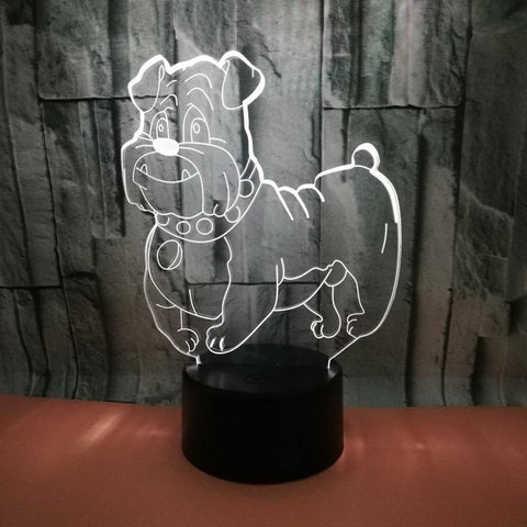Image of Kawaii Bugs Dog 3D Illusion Lamp Night Light
