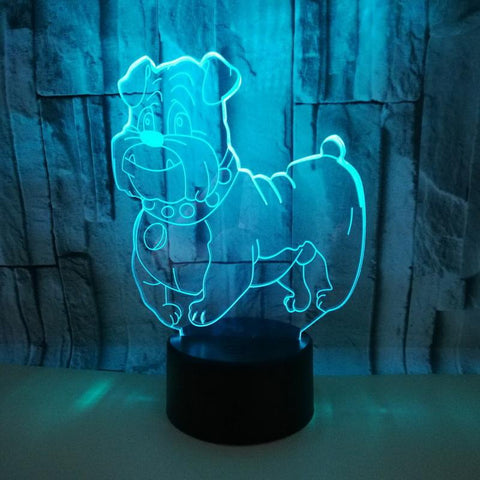 Image of Kawaii Bugs Dog 3D Illusion Lamp Night Light