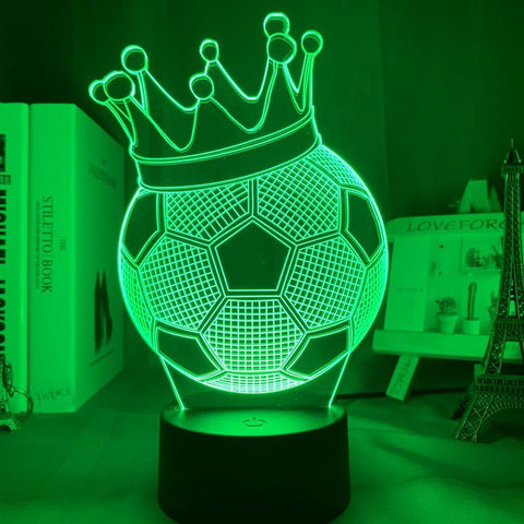Image of Kids Football Crown 3D Illusion Lamp Night Light