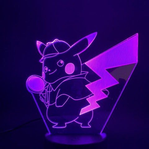 Image of Kids Game Pokemon Go Pikachu Figure 3D Illusion Lamp Night Light