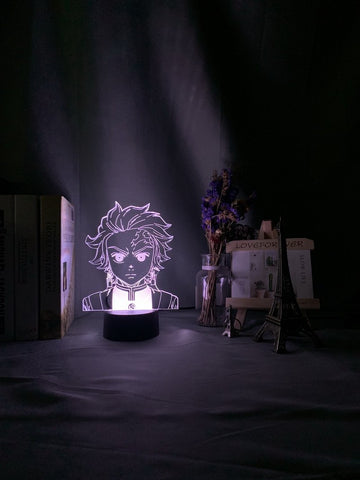 Image of Kimetsu No Yaiba Tanjiro Kamado Figure 3D Illusion Lamp Night Light