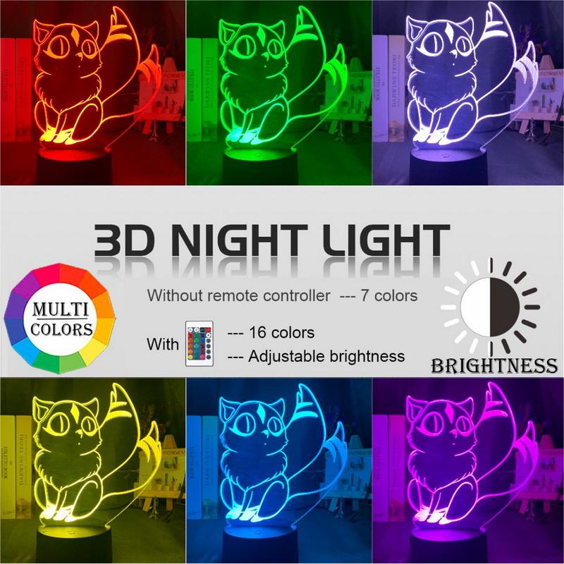 Kirara Figure 3D Illusion Lamp Night Light