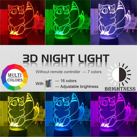 Image of Kirara Figure 3D Illusion Lamp Night Light