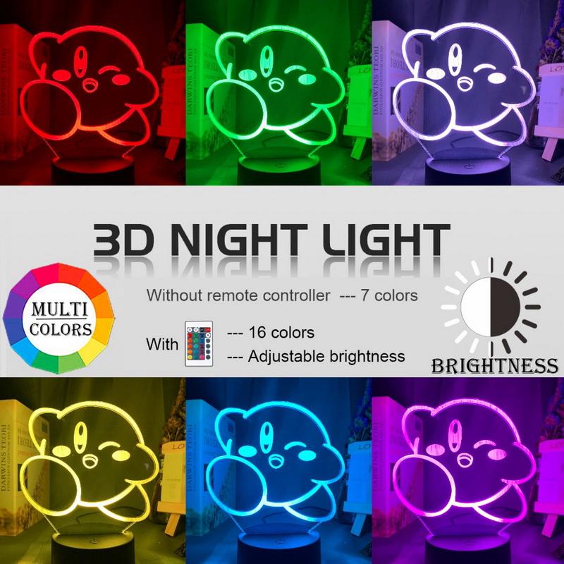 Kirby Baby 3D Illusion Lamp Night Light