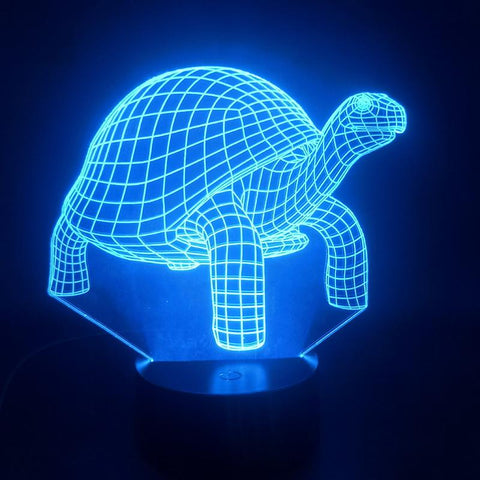 Land Tortoises Elephant Tortoise Animal Bright Base 3D Illusion Lamp Night Light